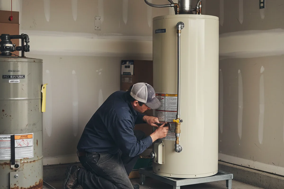 Water heater and shutoff valve replacement in East Orange