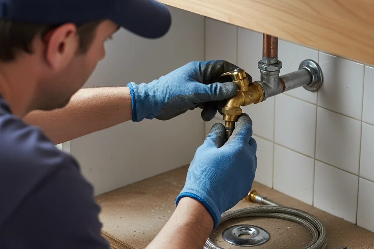Shutoff valve and fitting work during Faucet and Fixture Repair in East Orange